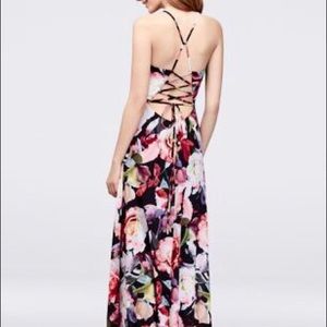 David’s Bridal chiffon floral dress